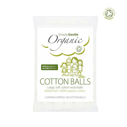 Organic Cotton Balls 100's - Simply Gentle - Cotton - Eco Natural Products