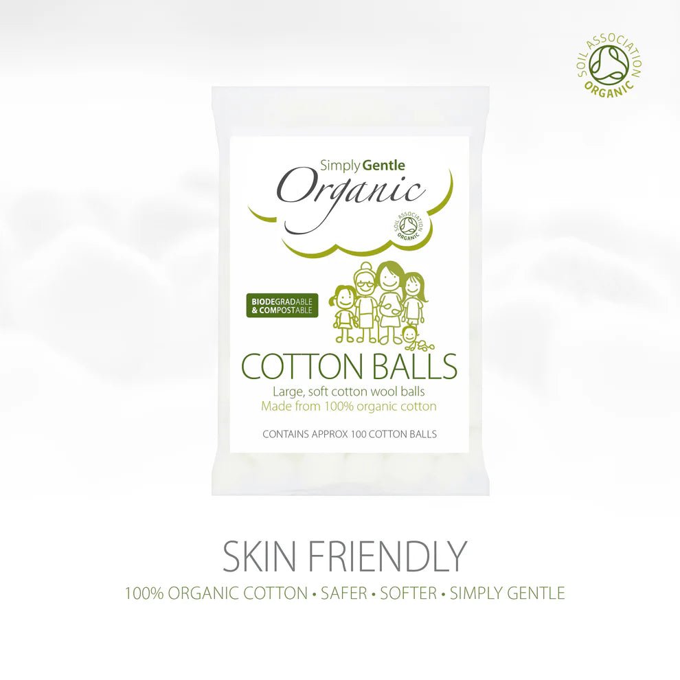 Organic Cotton Balls 100's [BLACK FRIDAY] - Eco Natural Products - Simply Gentle - Cotton