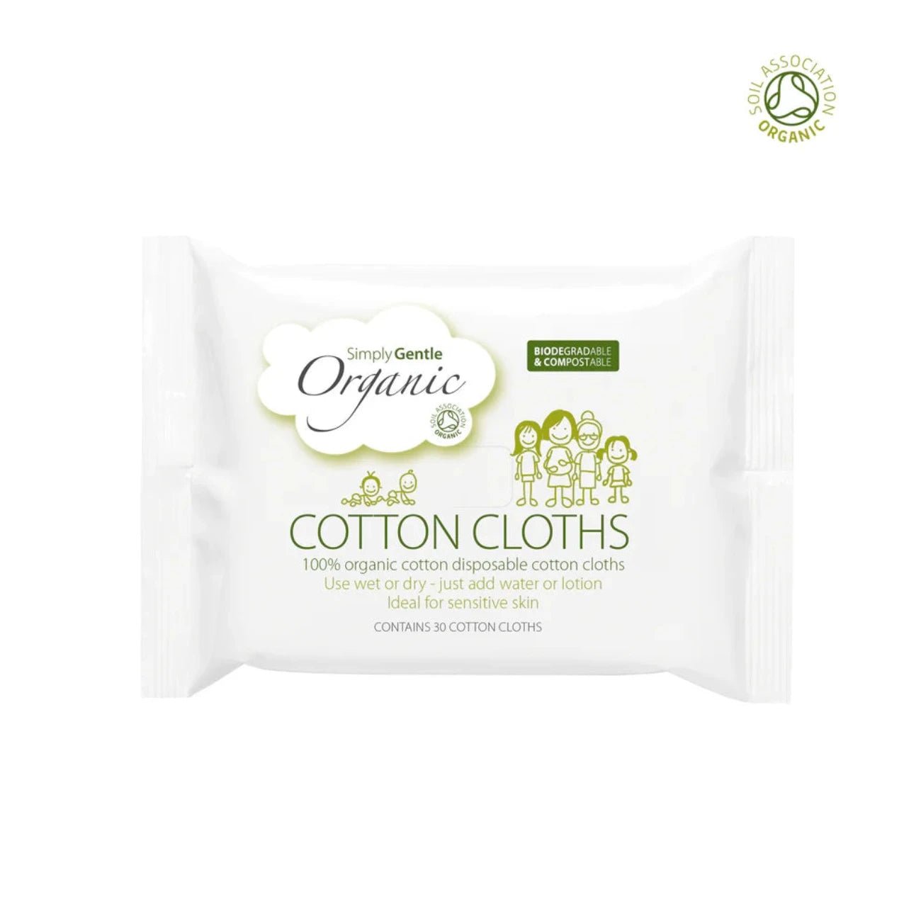 Organic Cotton Cloths 30's [BLACK FRIDAY] - Eco Natural Products - Simply Gentle - Cotton Cloths