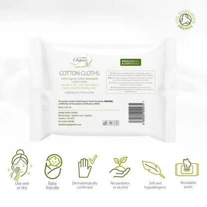 Organic Cotton Cloths 30's - Simply Gentle - Cotton Cloths - Eco Natural Products