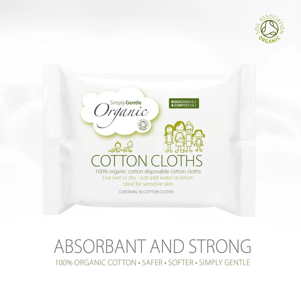 Organic Cotton Cloths 30's - Simply Gentle - Cotton Cloths - Eco Natural Products