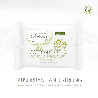 Organic Cotton Cloths 30's - Simply Gentle - Cotton Cloths - Eco Natural Products