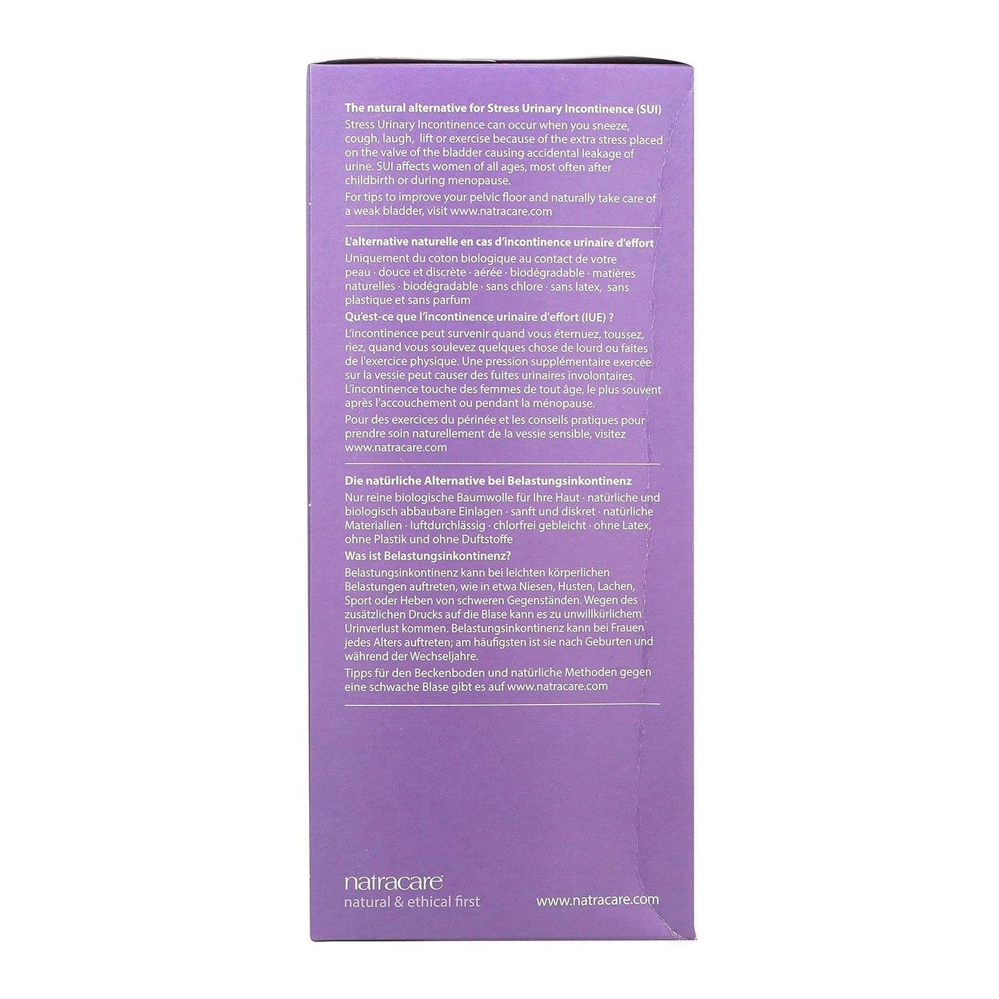 Organic Cotton Dry & Light Incontinence 10 Pads Plus - Natracare - Incontinence Aids - Eco Natural Products