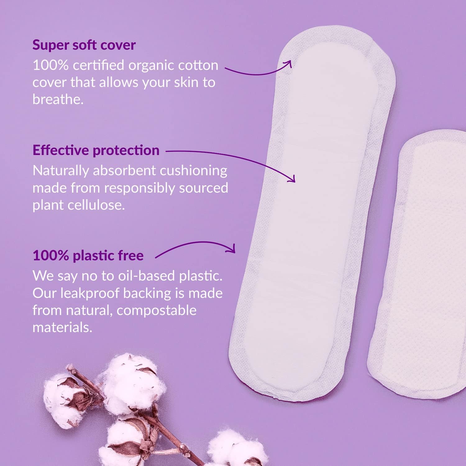 Organic Cotton Dry & Light Incontinence 10 Pads Plus - Natracare - Incontinence Aids - Eco Natural Products