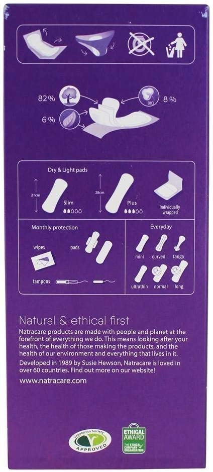 Organic Cotton Dry & Light Incontinence 20 Pads Slim [BLACK FRIDAY] - Eco Natural Products - Natracare - Incontinence Aids