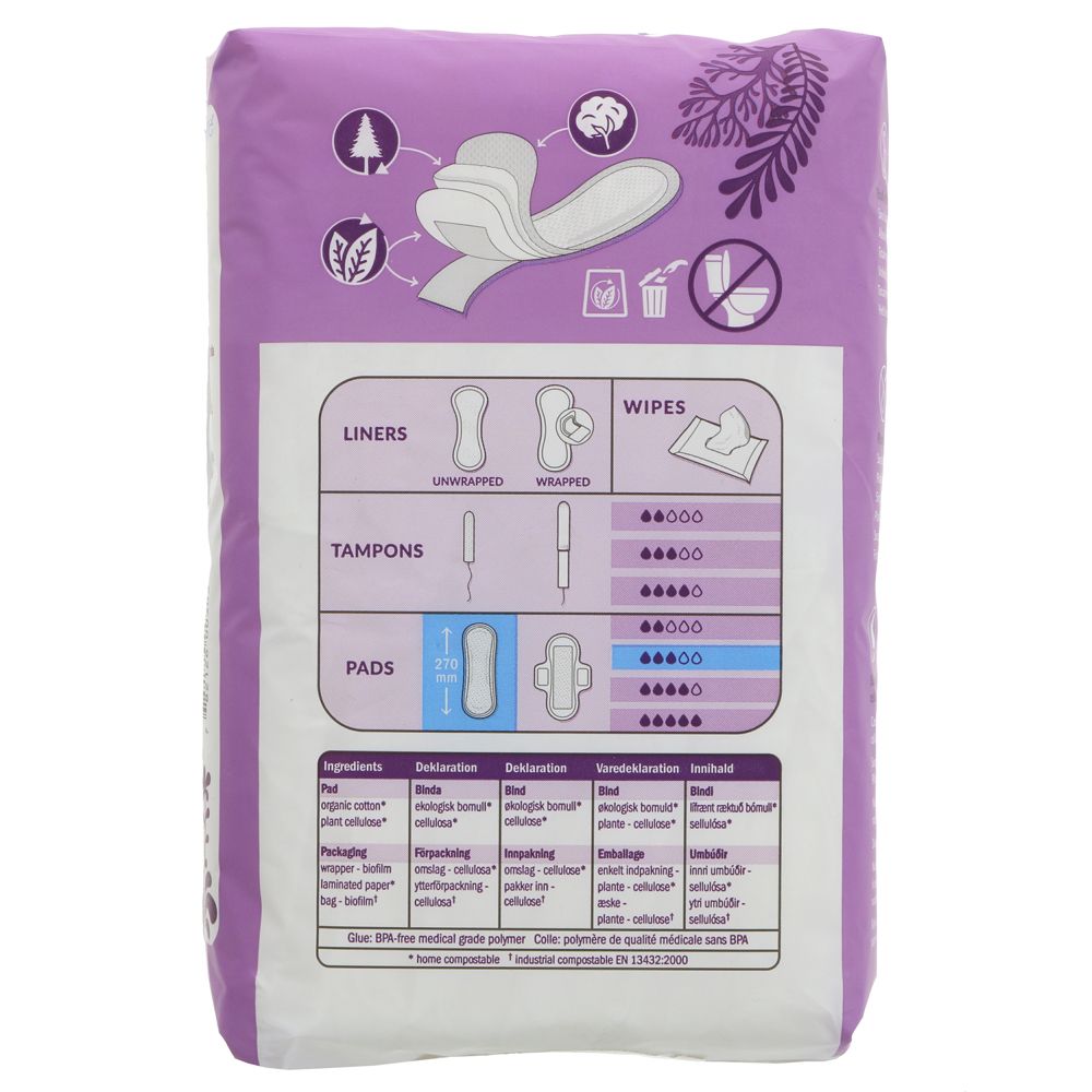 Organic Cotton Maxi 12 Pads Super - Eco Natural Products - Natracare - Feminine Sanitary Supplies