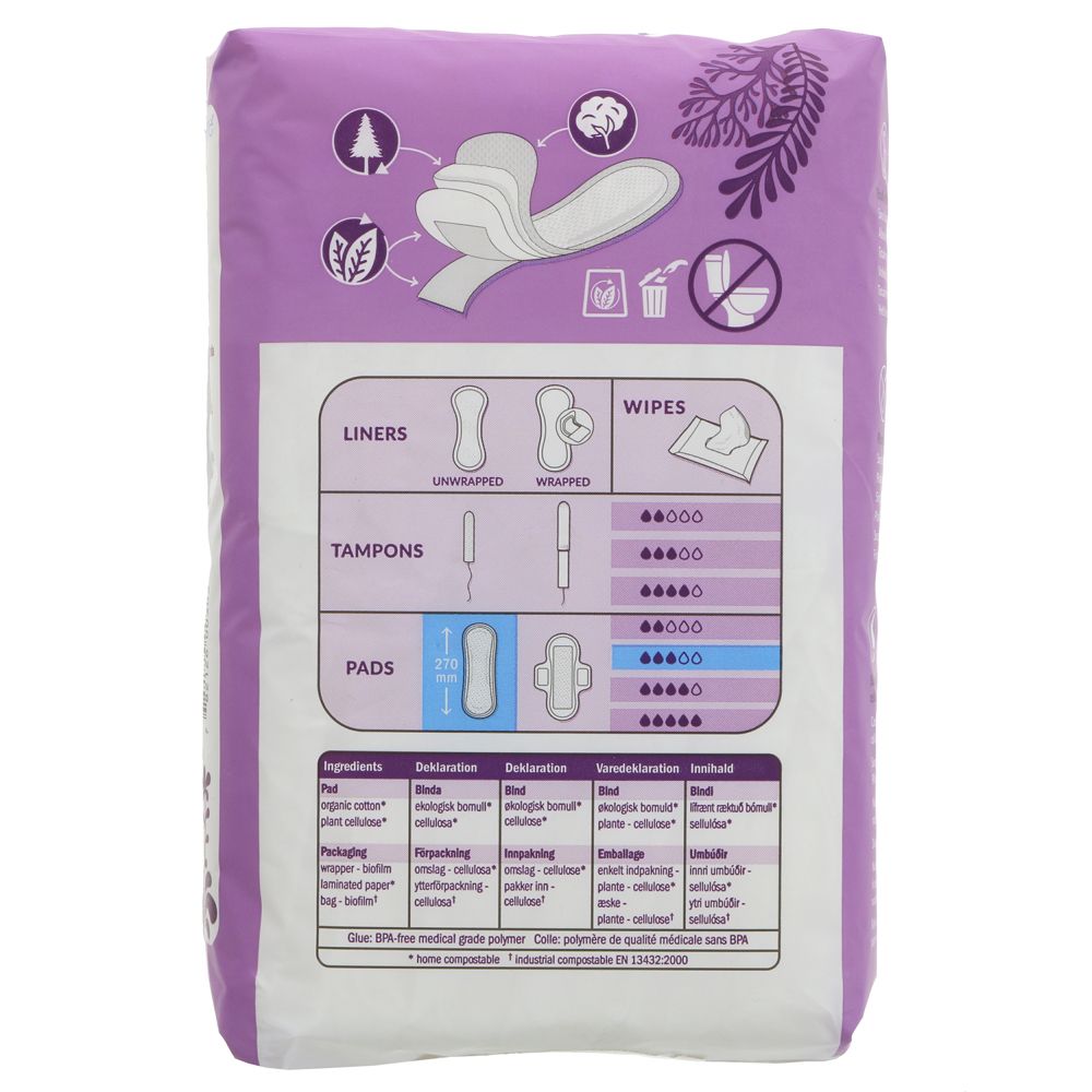 Organic Cotton Maxi 12 Pads Super - Natracare - Feminine Sanitary Supplies - Eco Natural Products