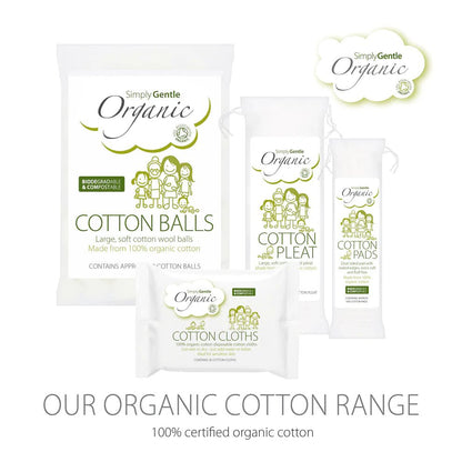 Organic Cotton Pads 100 Pads - Simply Gentle - Cotton - Eco Natural Products