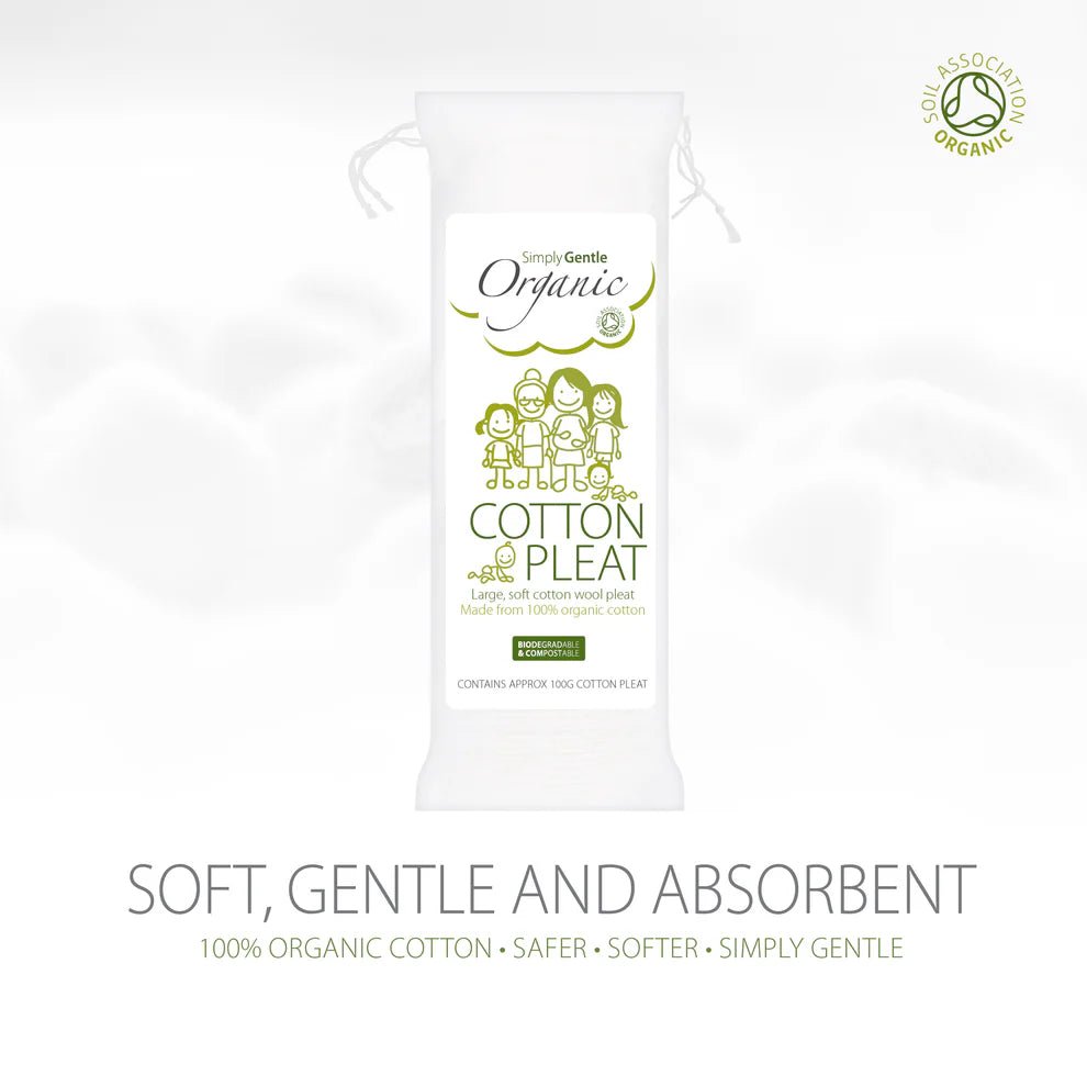 Organic Cotton Pleat 100g - Simply Gentle - Cotton - Eco Natural Products