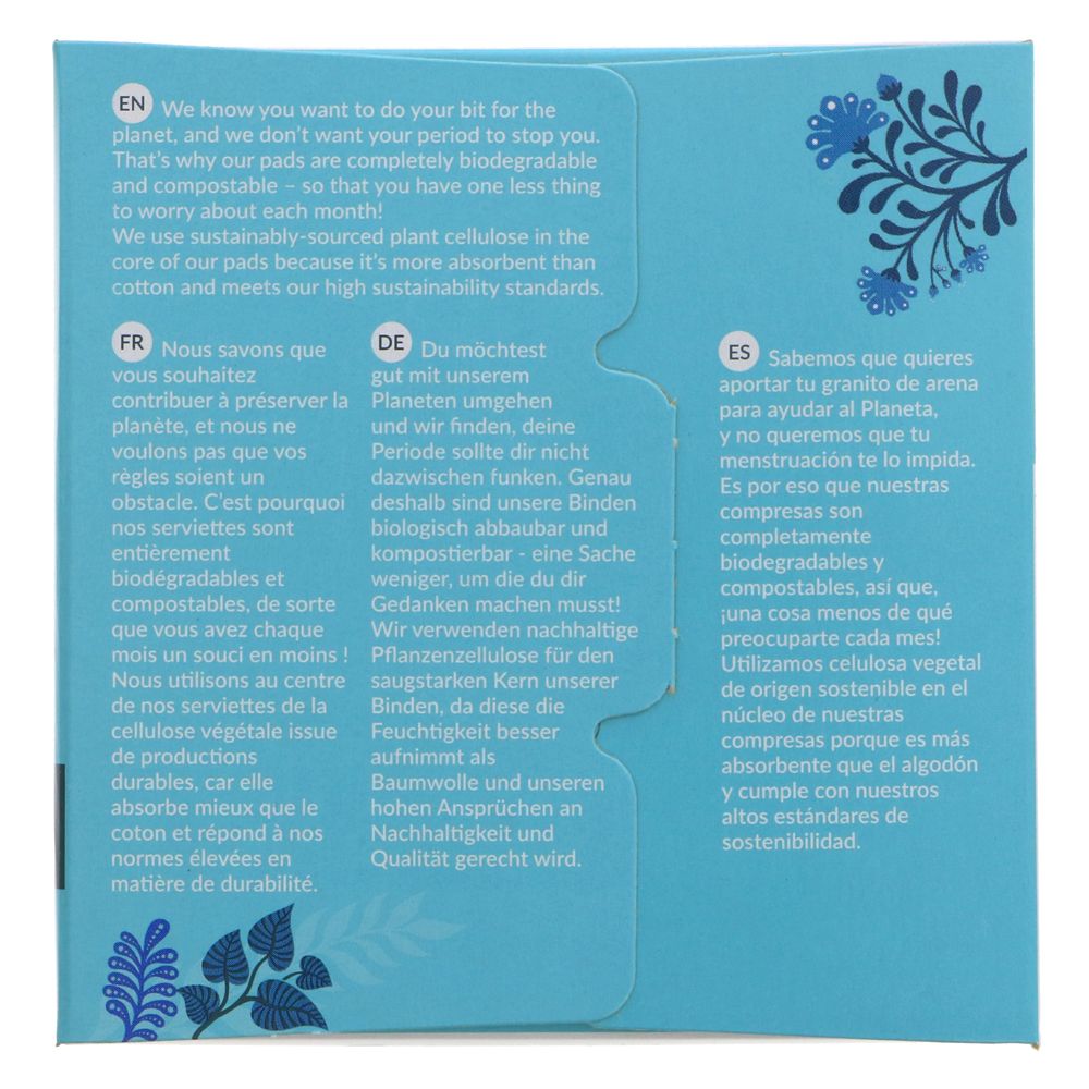 Organic Cotton Ultra Pads 12 Super Flow - Natracare - Feminine Sanitary Supplies - Eco Natural Products
