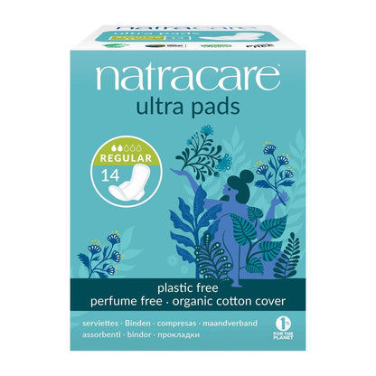 Organic Cotton Ultra Pads 14 Regular Flow - Natracare - Feminine Sanitary Supplies - Eco Natural Products
