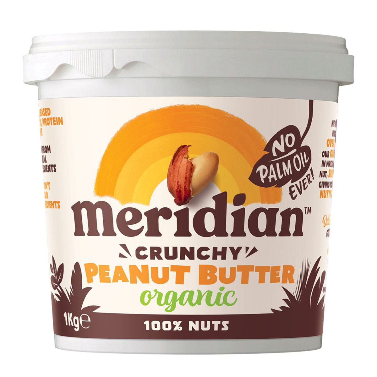 Organic Crunchy Peanut Butter 100% 1000g - Meridian - Peanut Butter - Eco Natural Products
