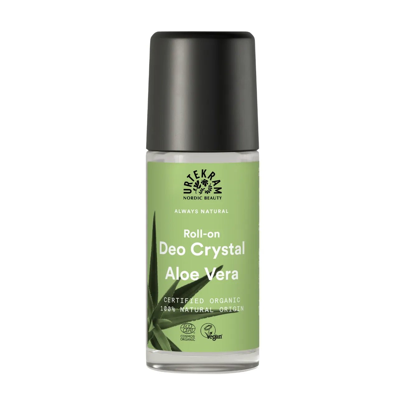 Organic Crystal Deodorant Roll On Aloe Vera 50ml - Urtekram - Deodorants - Urtekram