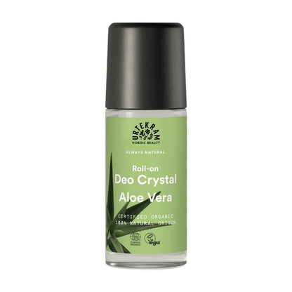 Organic Crystal Deodorant Roll On Aloe Vera 50ml - Urtekram - Deodorants - Urtekram