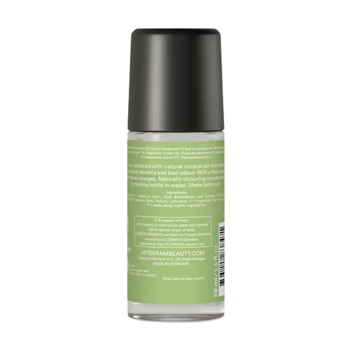 Organic Crystal Deodorant Roll On Aloe Vera 50ml - Urtekram - Deodorants - Urtekram