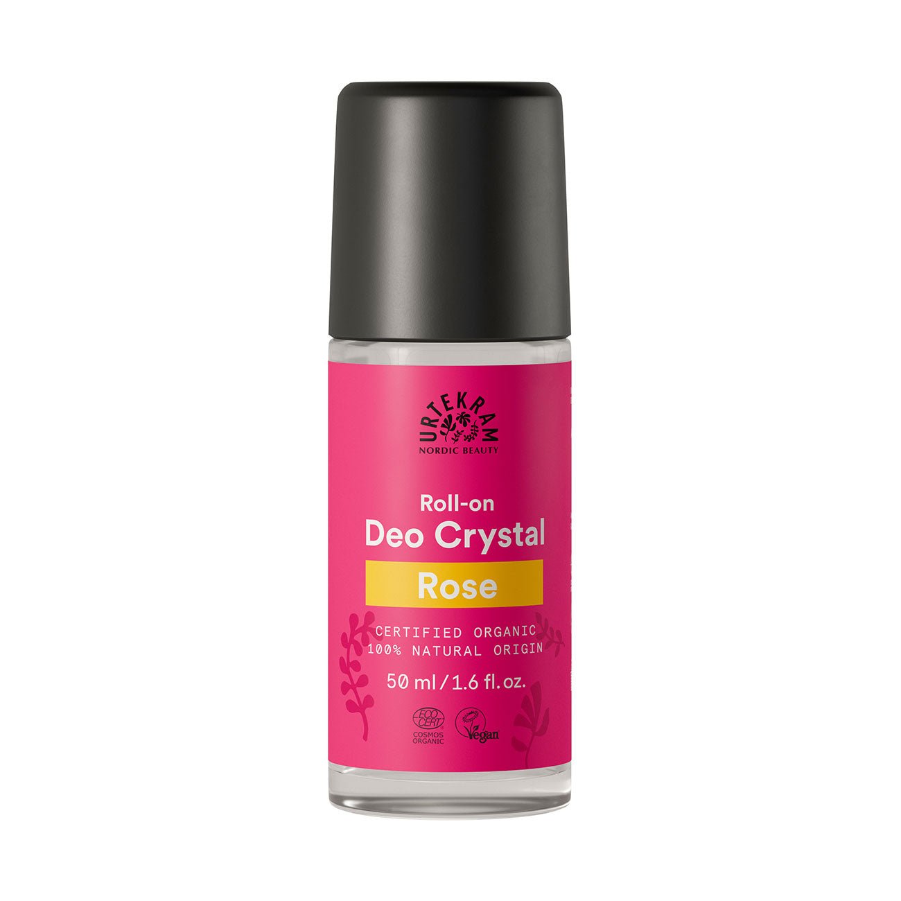 Organic Crystal Deodorant Roll On Rose 50ml [BLACK FRIDAY] - Eco Natural Products - Urtekram - Deodorant