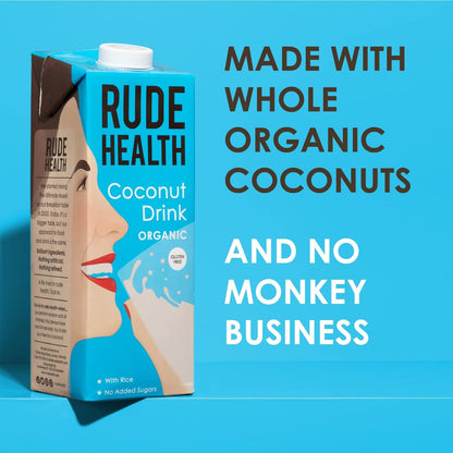 Organic Dairy Free Coconut Drink 1000ml - Rude Health - Milk Alternative - Eco Natural Products
