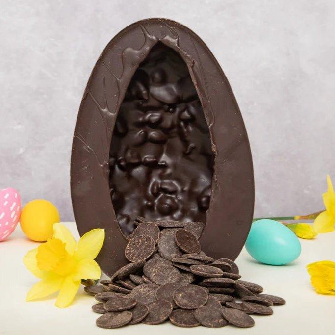Organic Dark Chocolate filled with Dark Buttons Easter Egg 225g - Cocoa Loco - Cocoa Loco
