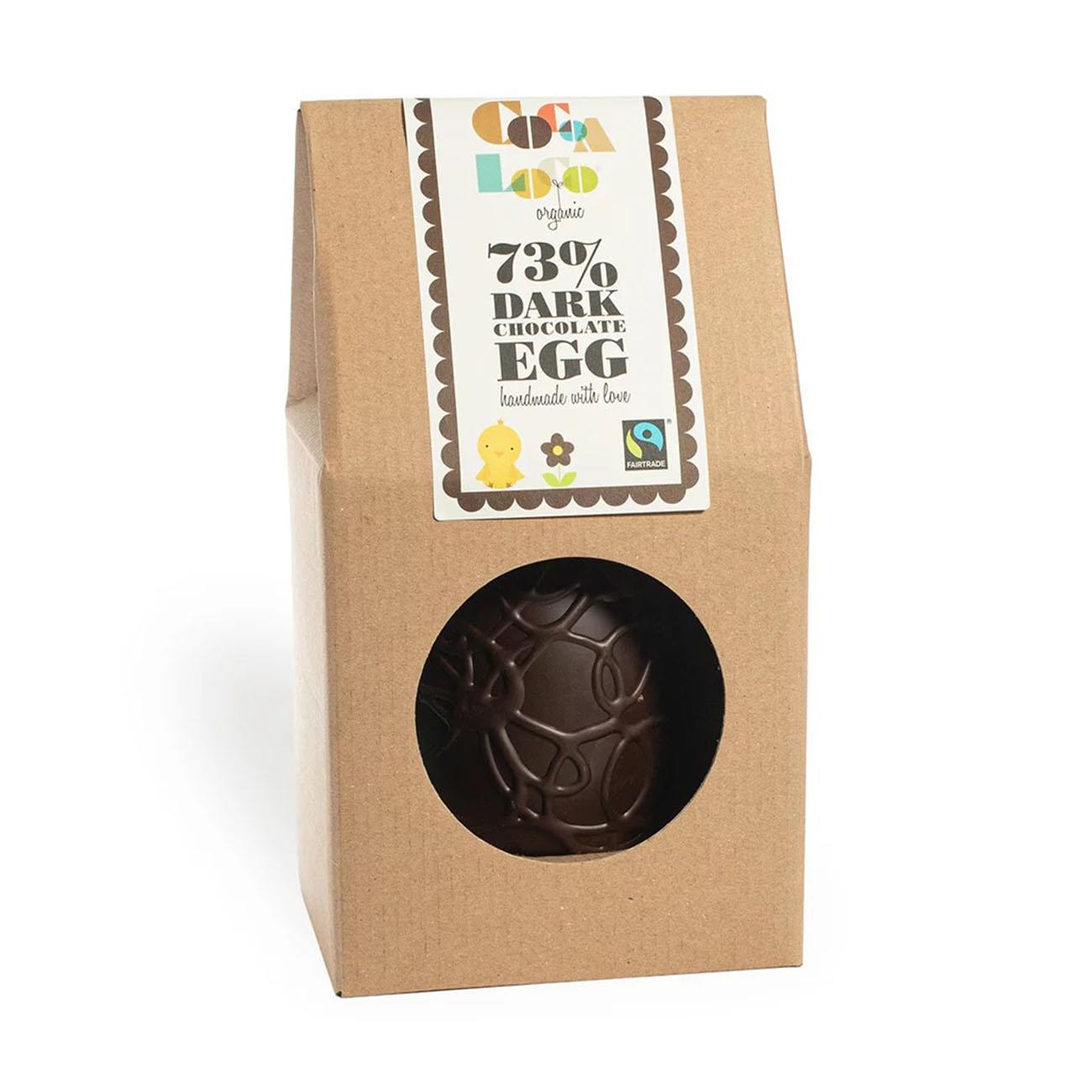 Organic Dark Chocolate filled with Dark Buttons Easter Egg 225g - Cocoa Loco - Cocoa Loco
