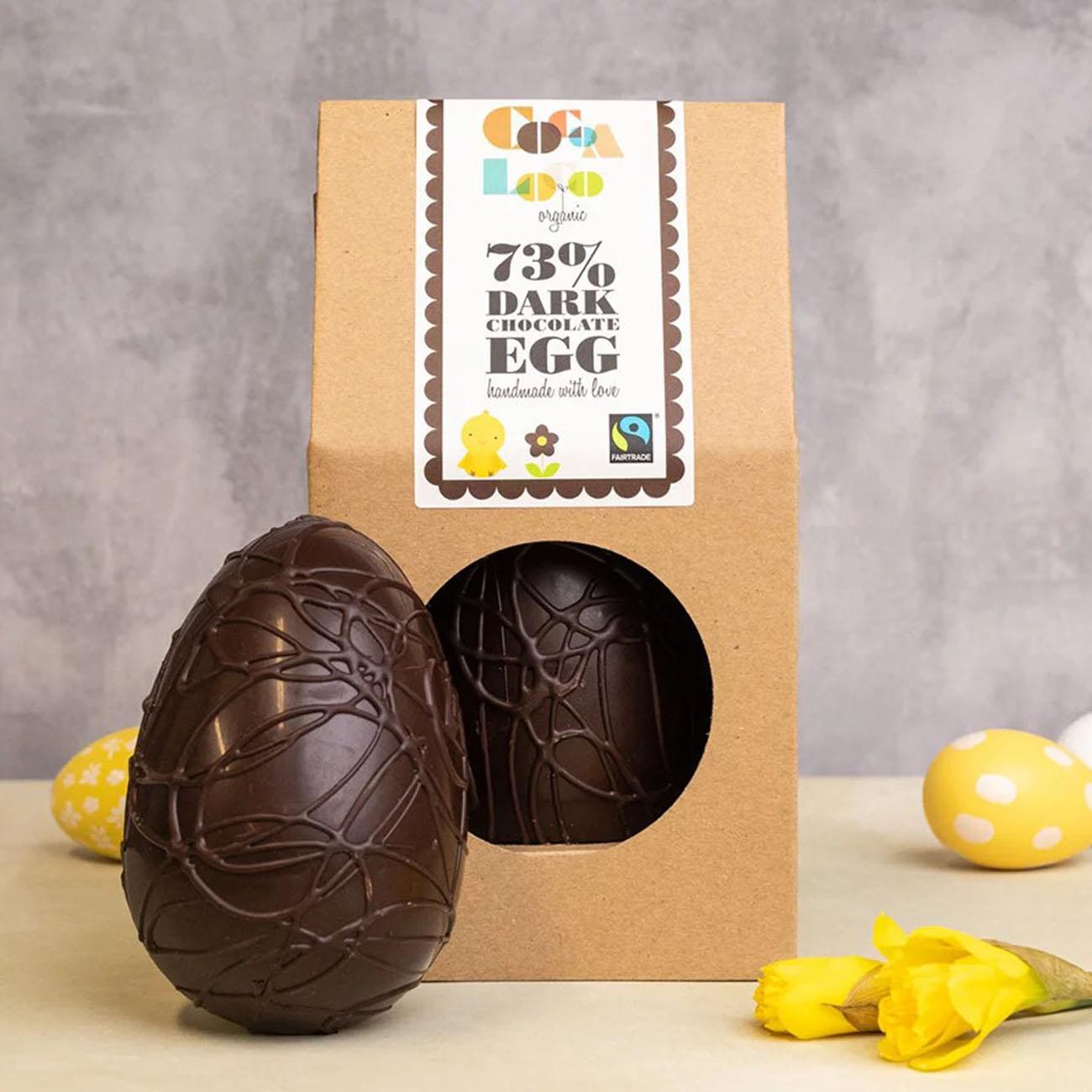Organic Dark Chocolate filled with Dark Buttons Easter Egg 225g - Cocoa Loco - Cocoa Loco