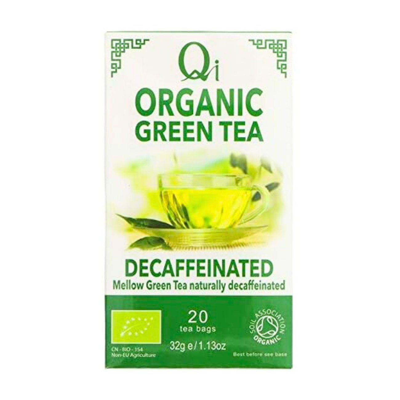 Organic Decaffeinated Green Tea 20 Bags - Qi - Green tea - Eco Natural Products
