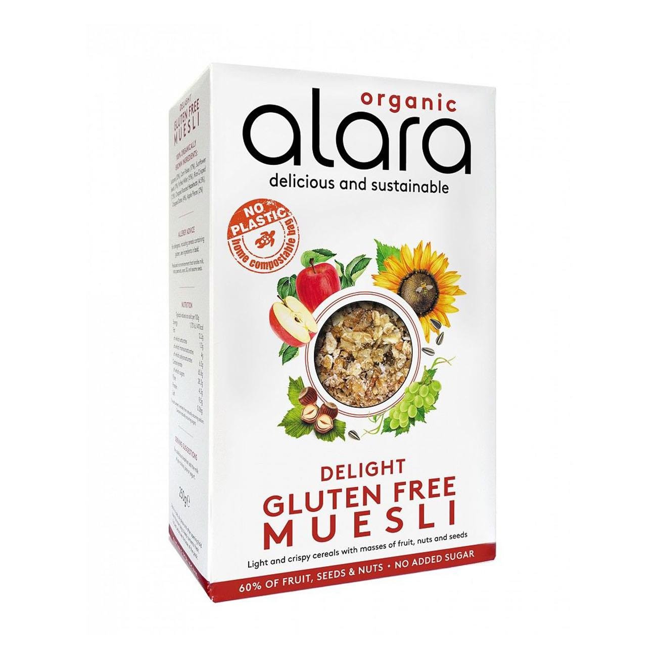 Organic Delight Gluten Free Muesli 250g - Alara - Muesli - Eco Natural Products