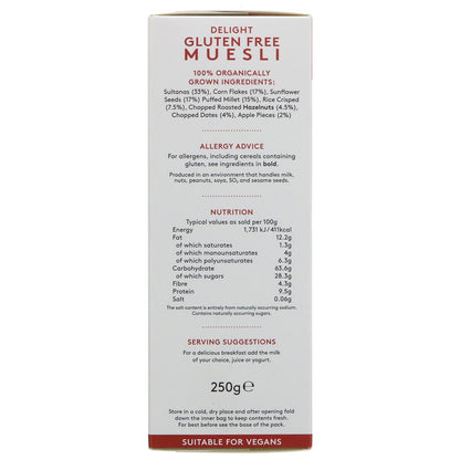 Organic Delight Gluten Free Muesli 250g - Alara - Muesli - Eco Natural Products