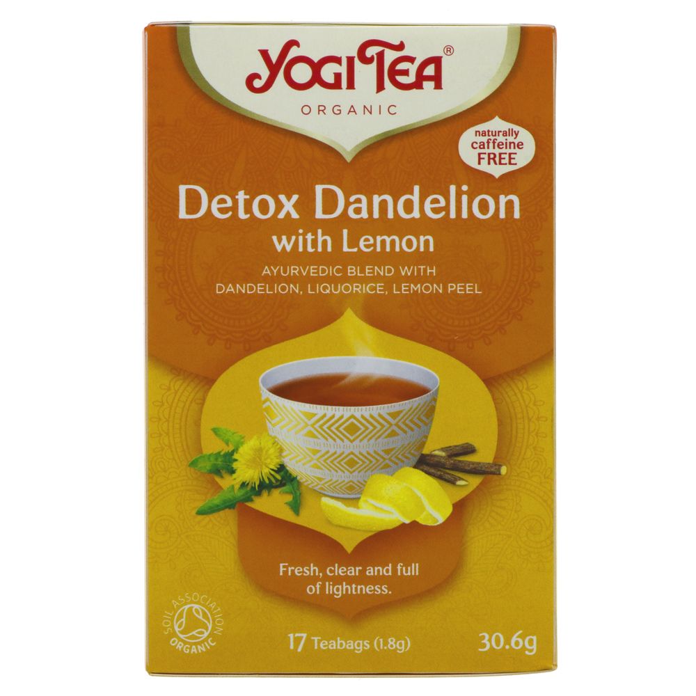 Organic Detox Dandelion with Lemon Herbal Tea 17 Bags - Yogi Tea - Tea - Eco Natural Products