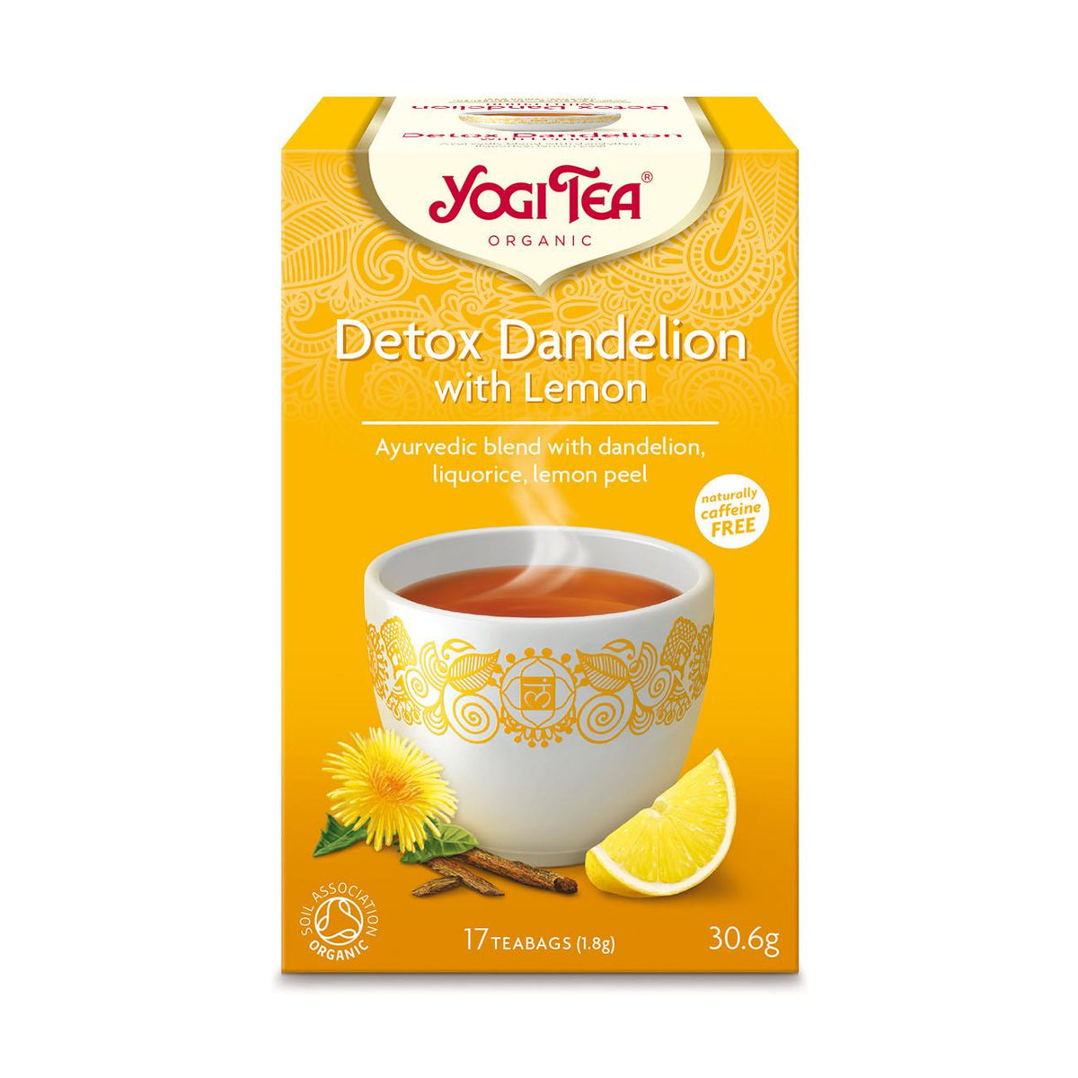 Organic Detox Dandelion with Lemon Herbal Tea 17 Bags - Yogi Tea - Tea - Eco Natural Products
