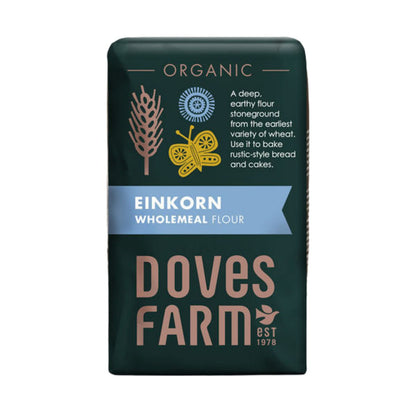 Organic Einkorn Wholemeal Flour 1kg BBE 18.12.2025 - Doves Farm - Doves Farm