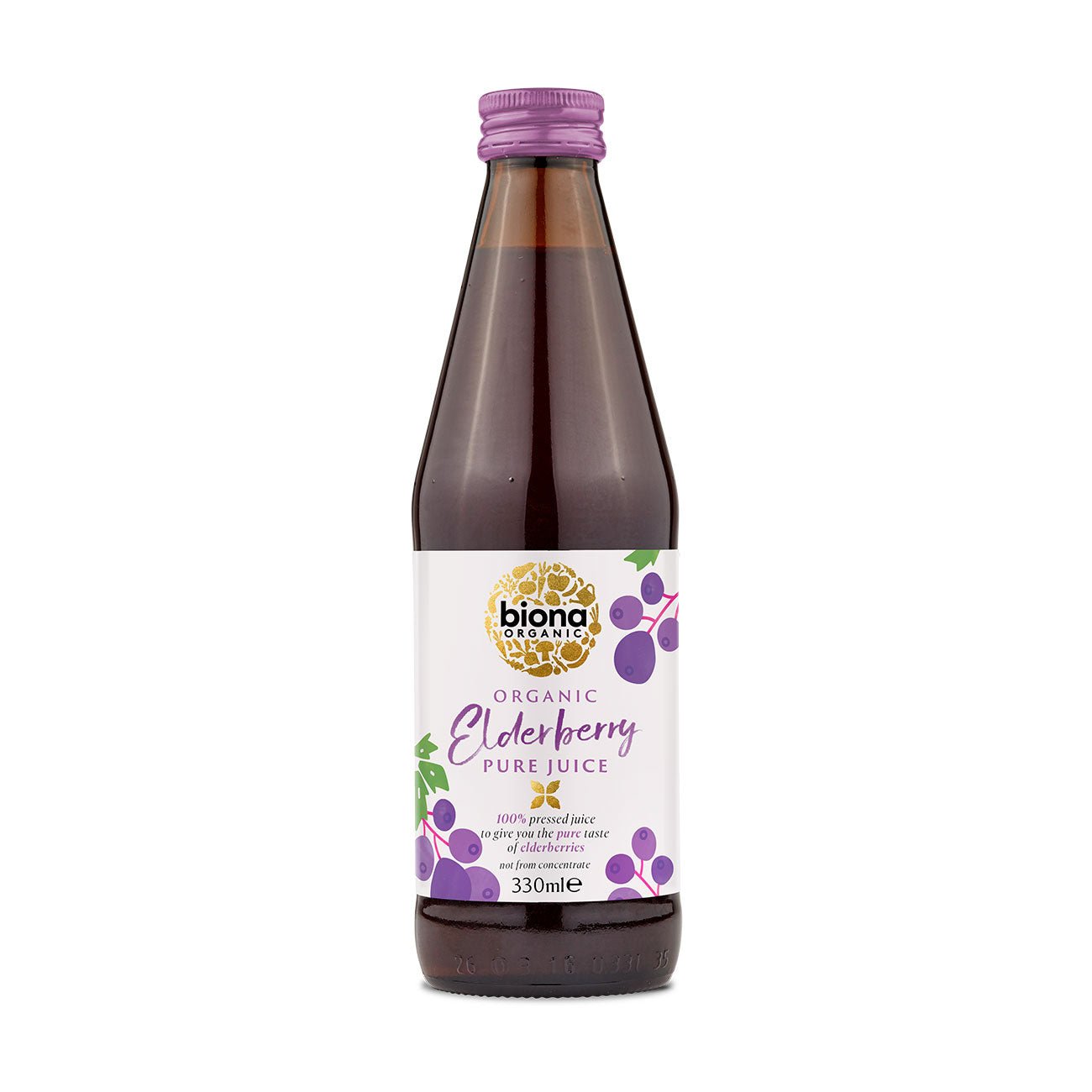 Organic Elderberry Pure Super Juice 330g - Biona - Juice - Eco Natural Products