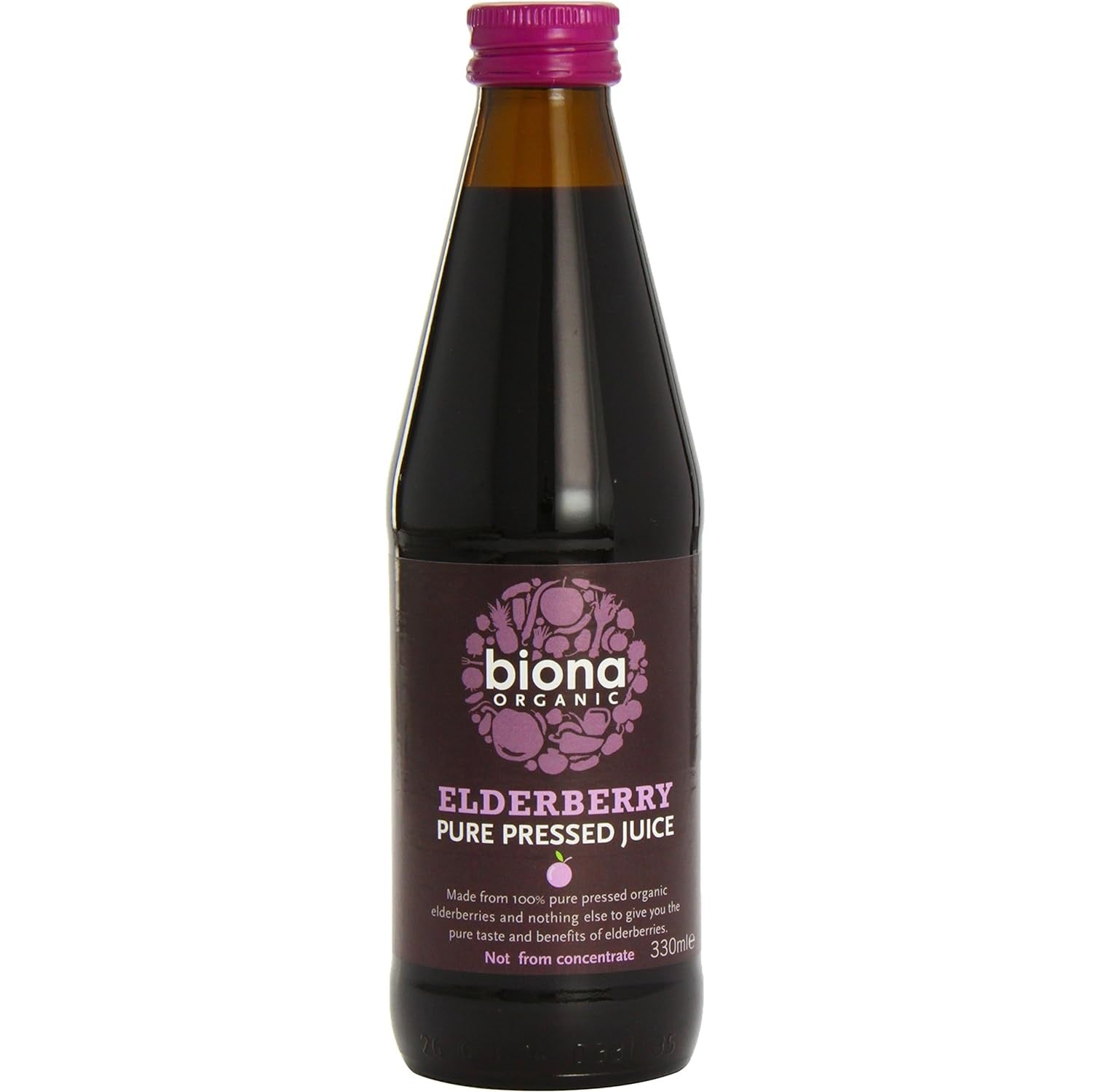 Organic Elderberry Pure Super Juice 330g - Biona - Juice - Eco Natural Products