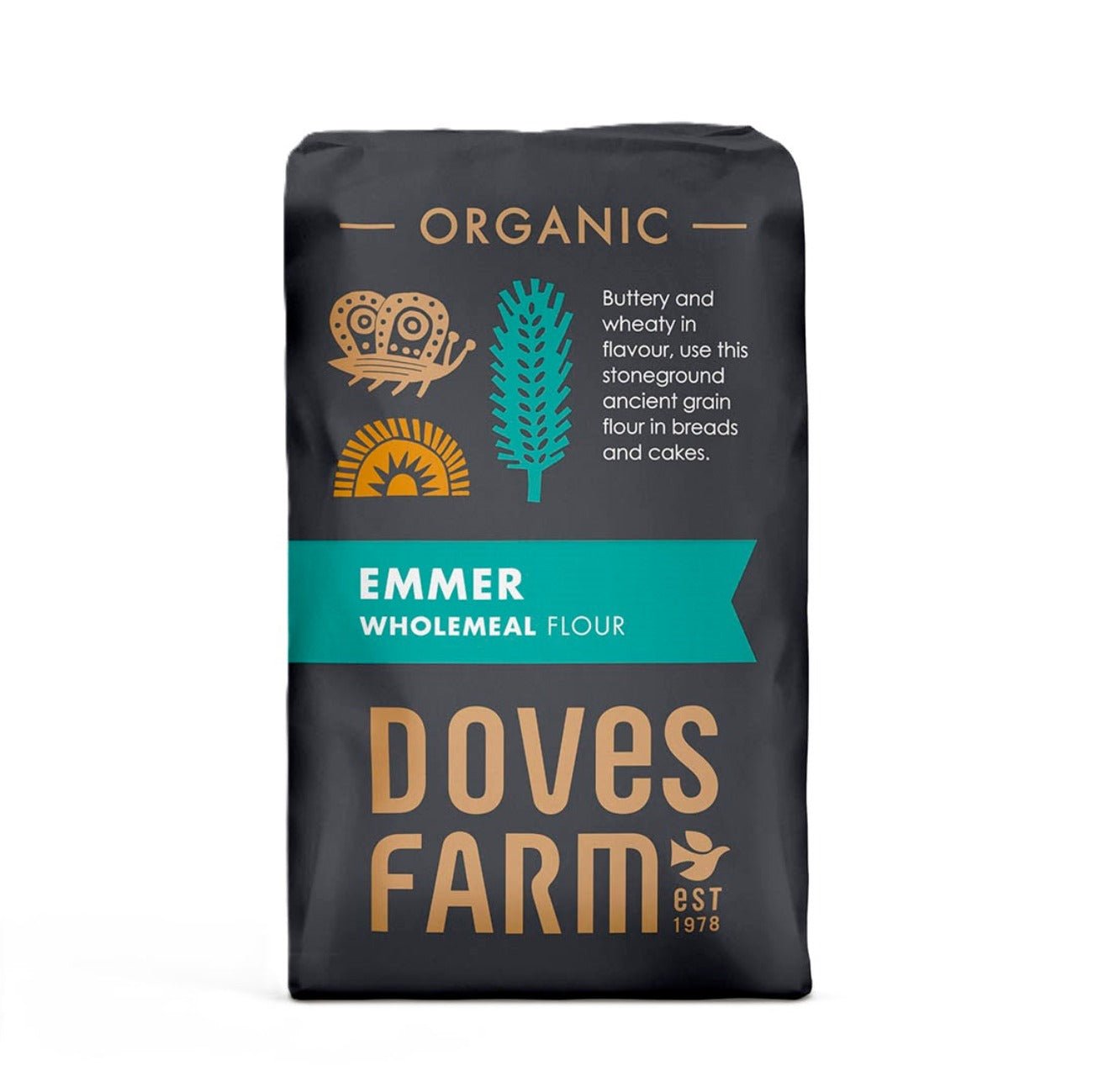 Organic Emmer Wholemeal Stoneground Flour 1kg - Doves Farm - Flour - Eco Natural Products