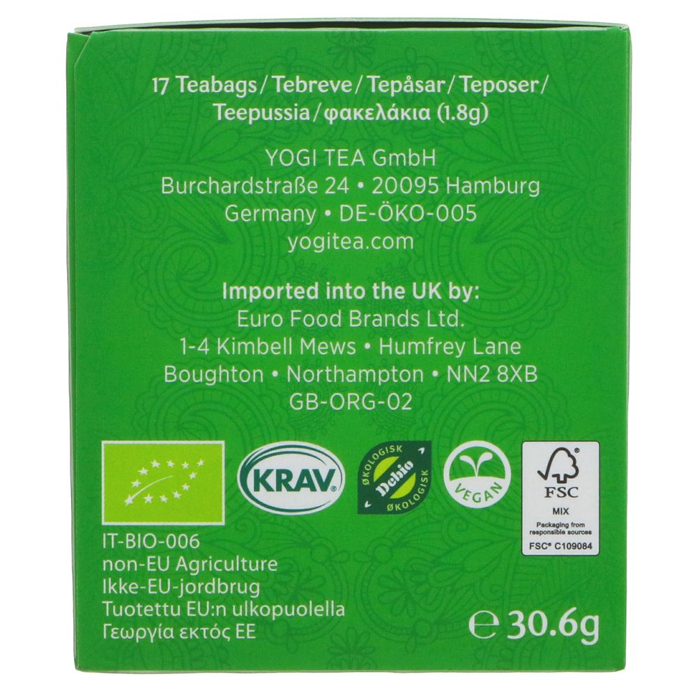 Organic Energy Tea Green 17 Bags - Yogi Tea - Tea - Eco Natural Products