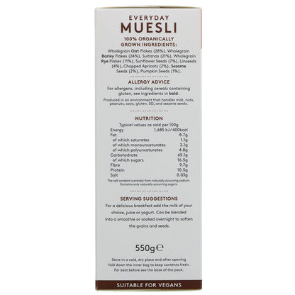 Organic Everyday Muesli 550g - Alara - Muesli - Eco Natural Products