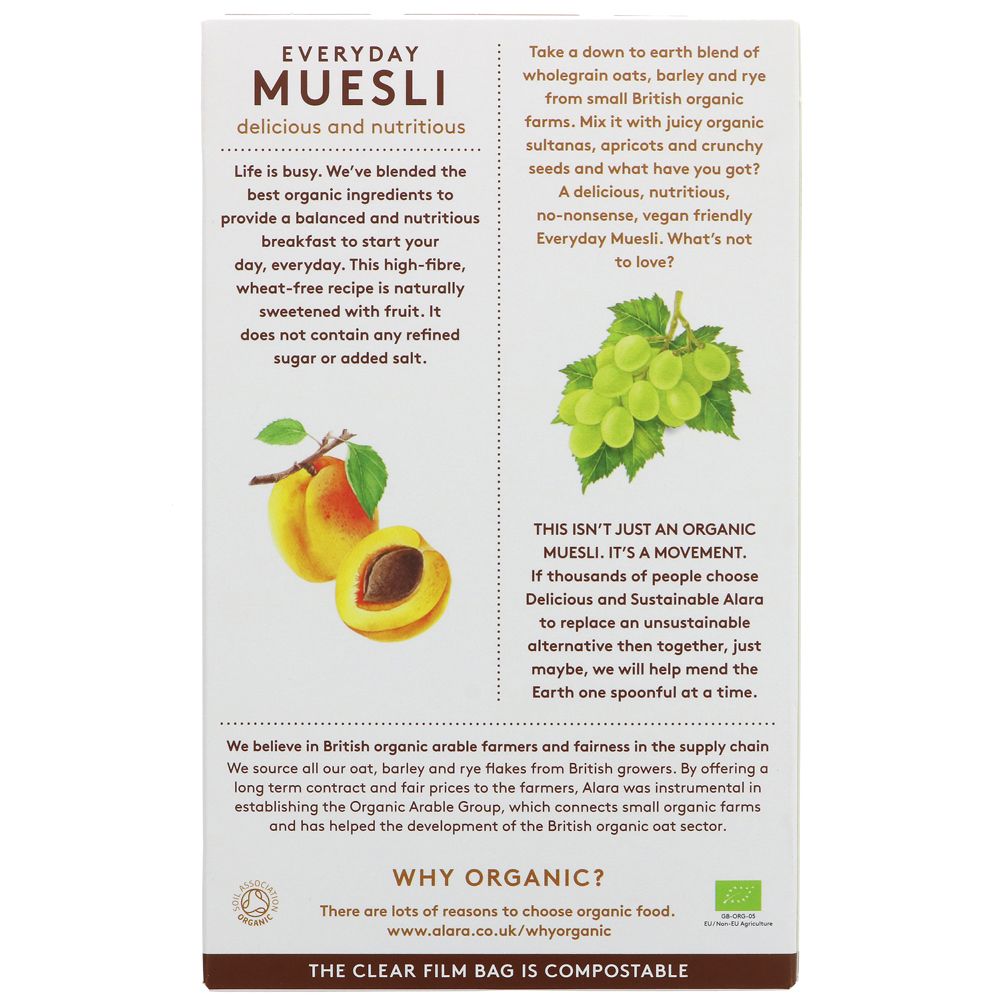 Organic Everyday Muesli 550g - Alara - Muesli - Eco Natural Products