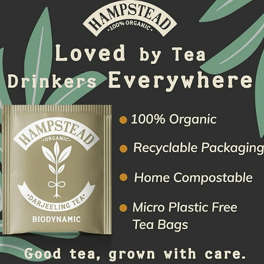 Organic Fairtrade Darjeeling Black Tea 20 Bags - Hampstead Tea - Black tea - Hampstead Tea
