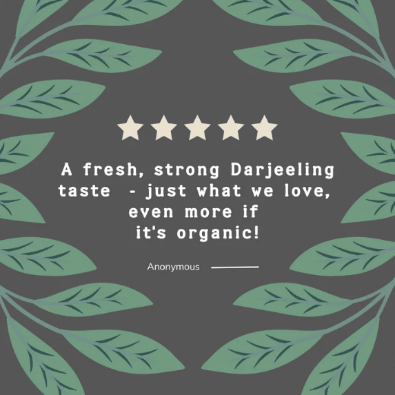 Organic Fairtrade Darjeeling Black Tea 20 Bags - Hampstead Tea - Black tea - Hampstead Tea