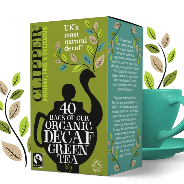 Organic Fairtrade Decaf Green Tea 40 Bags [BLACK FRIDAY] - Eco Natural Products - Clipper - Green Tea