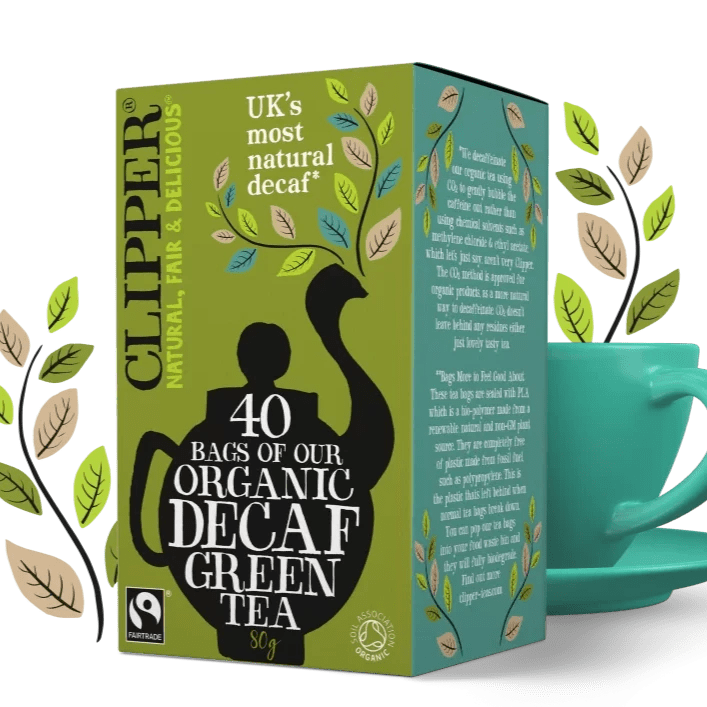 Organic Fairtrade Decaf Green Tea 40 Bags - Clipper - Green Tea - Eco Natural Products