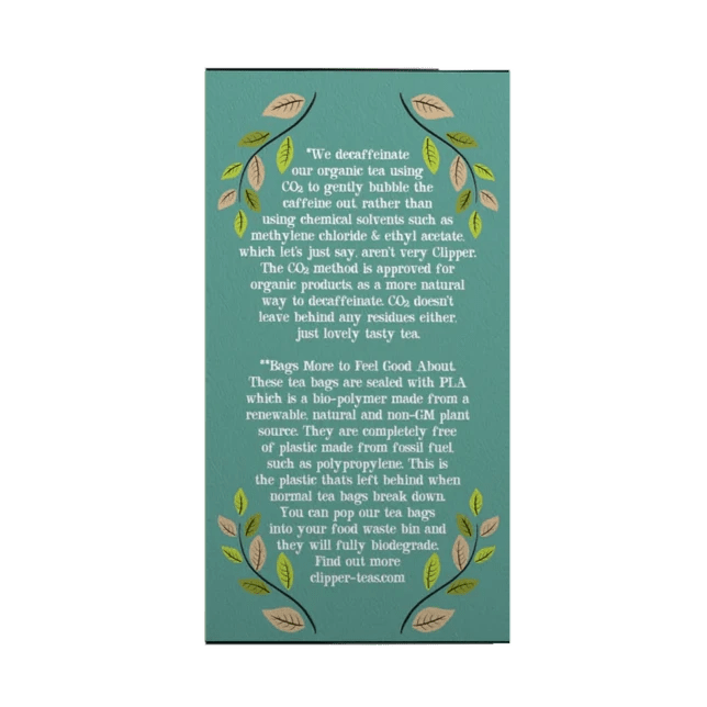 Organic Fairtrade Decaf Green Tea 40 Bags - Clipper - Green Tea - Eco Natural Products