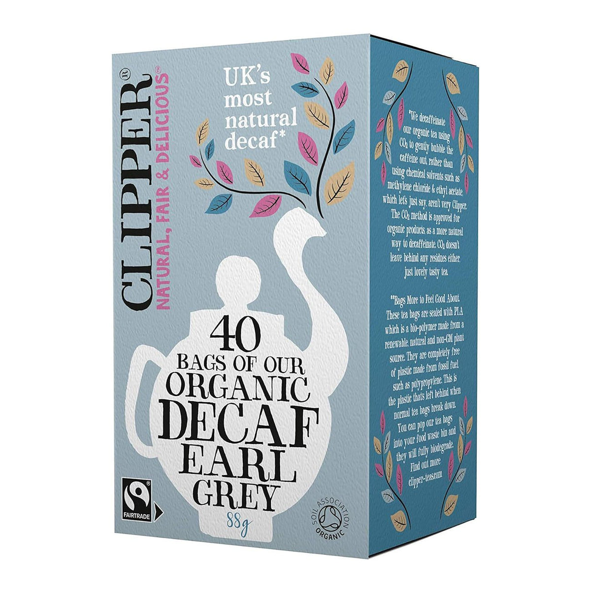 Organic Fairtrade Earl Grey Decaf Tea 40 Bags - Clipper - Black tea - Eco Natural Products