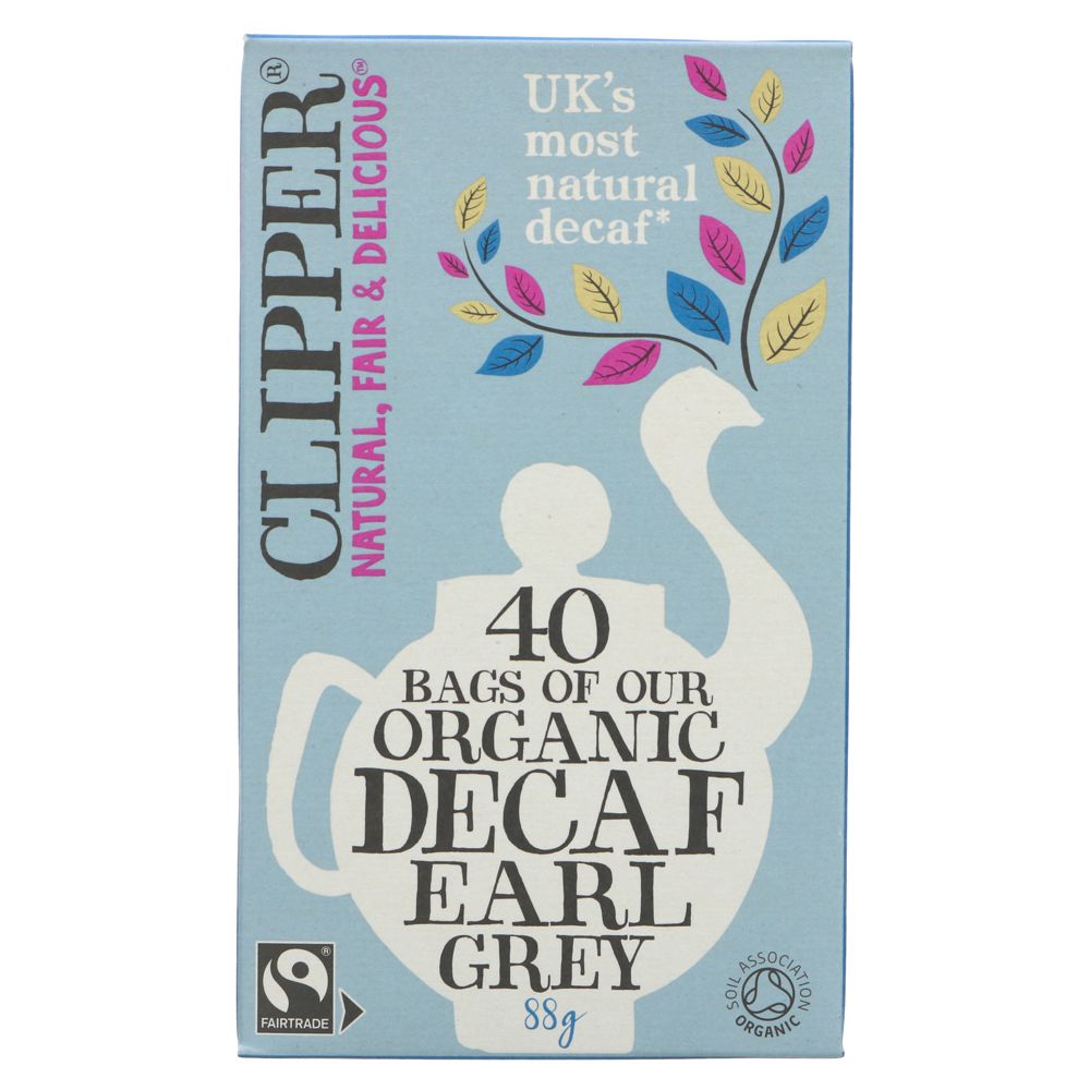 Organic Fairtrade Earl Grey Decaf Tea 40 Bags - Clipper - Black tea - Eco Natural Products