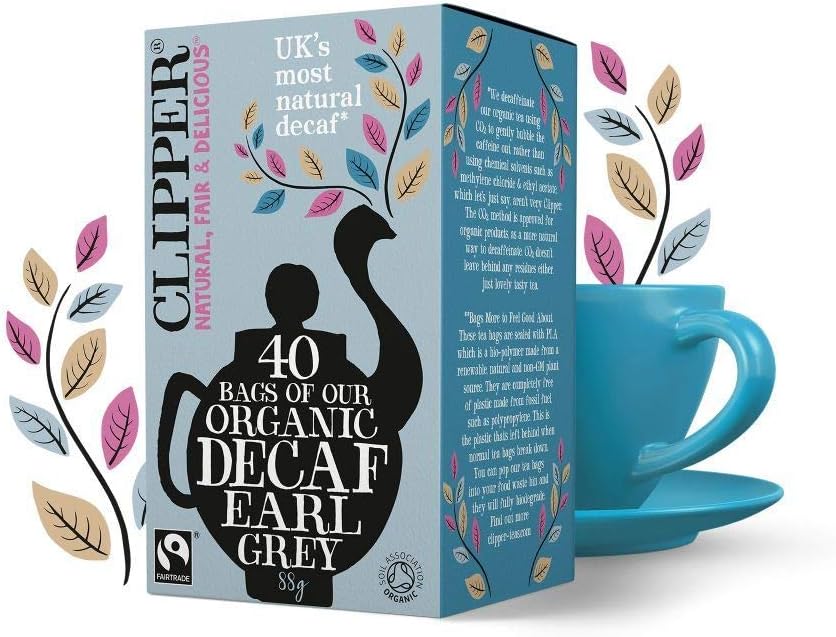 Organic Fairtrade Earl Grey Decaf Tea 40 Bags - Clipper - Black tea - Eco Natural Products