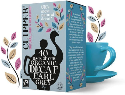 Organic Fairtrade Earl Grey Decaf Tea 40 Bags - Clipper - Black tea - Eco Natural Products