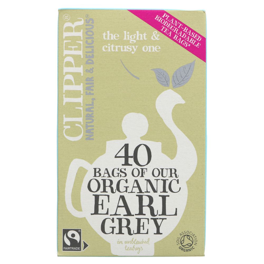 Organic Fairtrade Earl Grey Tea 40 Bags BBE 04.04.2021 - Clipper - Black tea - Eco Natural Products