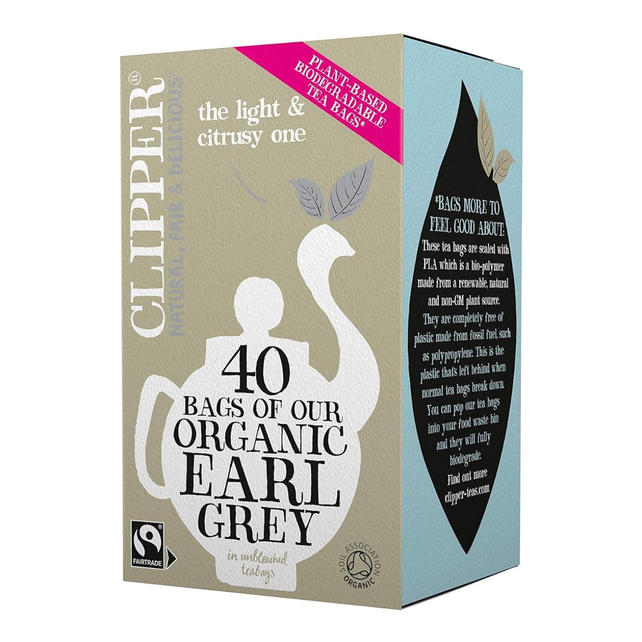 Organic Fairtrade Earl Grey Tea 40 Bags BBE 04.04.2021 - Eco Natural Products - Clipper - Black tea