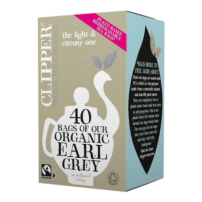 Organic Fairtrade Earl Grey Tea 40 Bags - Clipper - Black tea - Eco Natural Products