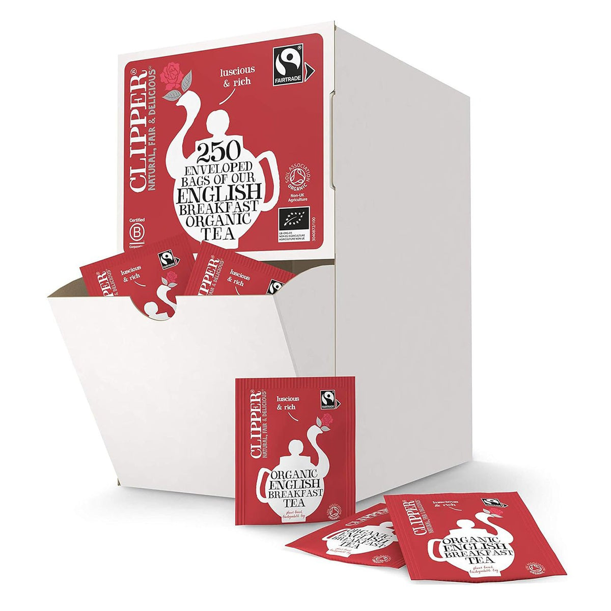 Organic Fairtrade English Breakfast 250 Envelopes - Clipper - Black tea - Eco Natural Products