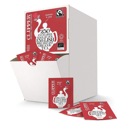Organic Fairtrade English Breakfast 250 Envelopes - Clipper - Black tea - Eco Natural Products